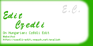 edit czedli business card